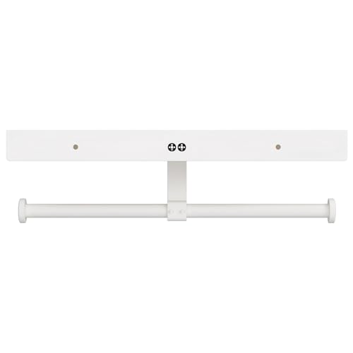 Danpoo Toilet Paper Toilet Holder with Shelf, Adhesive Toilet Paper Holder Wall Mount, Tissue Holder for Bathroom, Double Roll Commercial Toilet Paper Dispenser