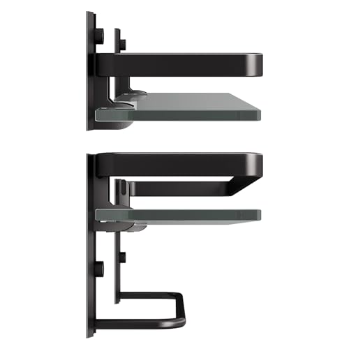 Danpoo Bathroom Shelves Wall Mount, Tempered Glass Floating Shelves