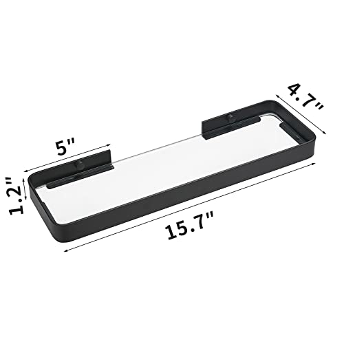 Danpoo Bathroom Wall Shelf, Floating Shelf for Bathroom Wall Storage, Glass Bathroom Shelf Organizer Wall Mounted