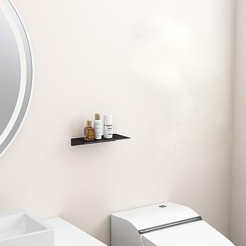 Danpoo Floating Shelf, Metal Wall Shelf for Bathroom/Living Room/Kitchen/Bedroom, Display Shelf for Collectibles