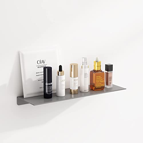 Danpoo Floating Shelf, Metal Wall Shelf for Bathroom/Living Room/Kitchen/Bedroom, Display Shelf for Collectibles