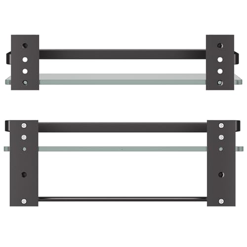 Danpoo Bathroom Shelves Wall Mount, Tempered Glass Floating Shelves