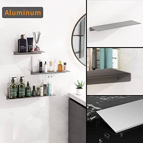 Danpoo Floating Shelf, Metal Wall Shelf for Bathroom/Living Room/Kitchen/Bedroom, Display Shelf for Collectibles