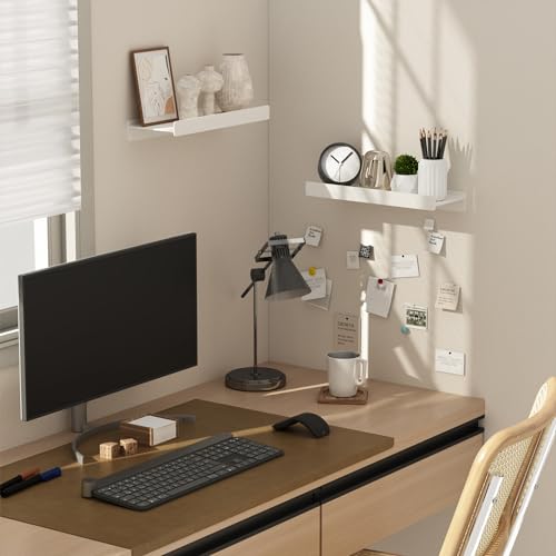 Danpoo Black Floating Shelves for Wall Metal Shelf Wall Mounted Shelves for Bathroom Wall Shelves,12 inch