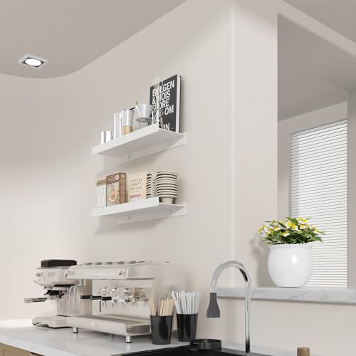 Danpoo Black Floating Shelves for Wall Metal Shelf Wall Mounted Shelves for Bathroom Wall Shelves,12 inch