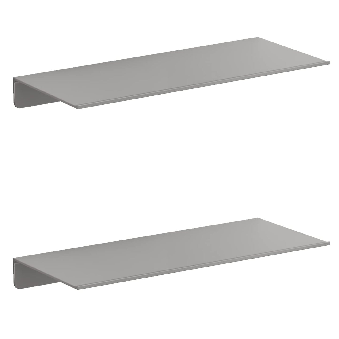 Danpoo Black Floating Shelves for Wall Storage, Metal Wall Shelves for Living Room, Bathroom, Kitchen, 12” Small Display Shelves for Collectibles(2 PCS)