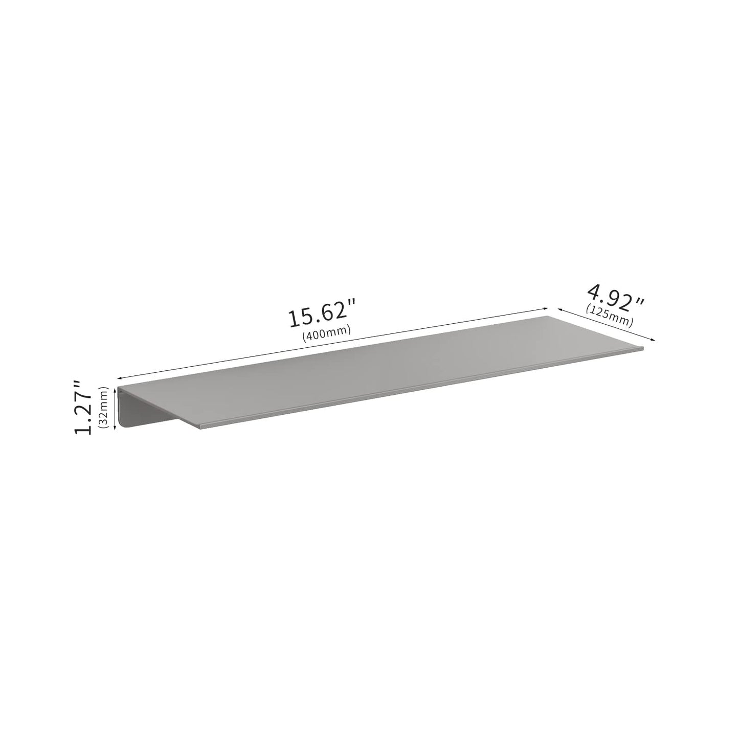 Danpoo Black Floating Shelves for Wall Storage, Metal Wall Shelves for Living Room, Bathroom, Kitchen, 12” Small Display Shelves for Collectibles(2 PCS)