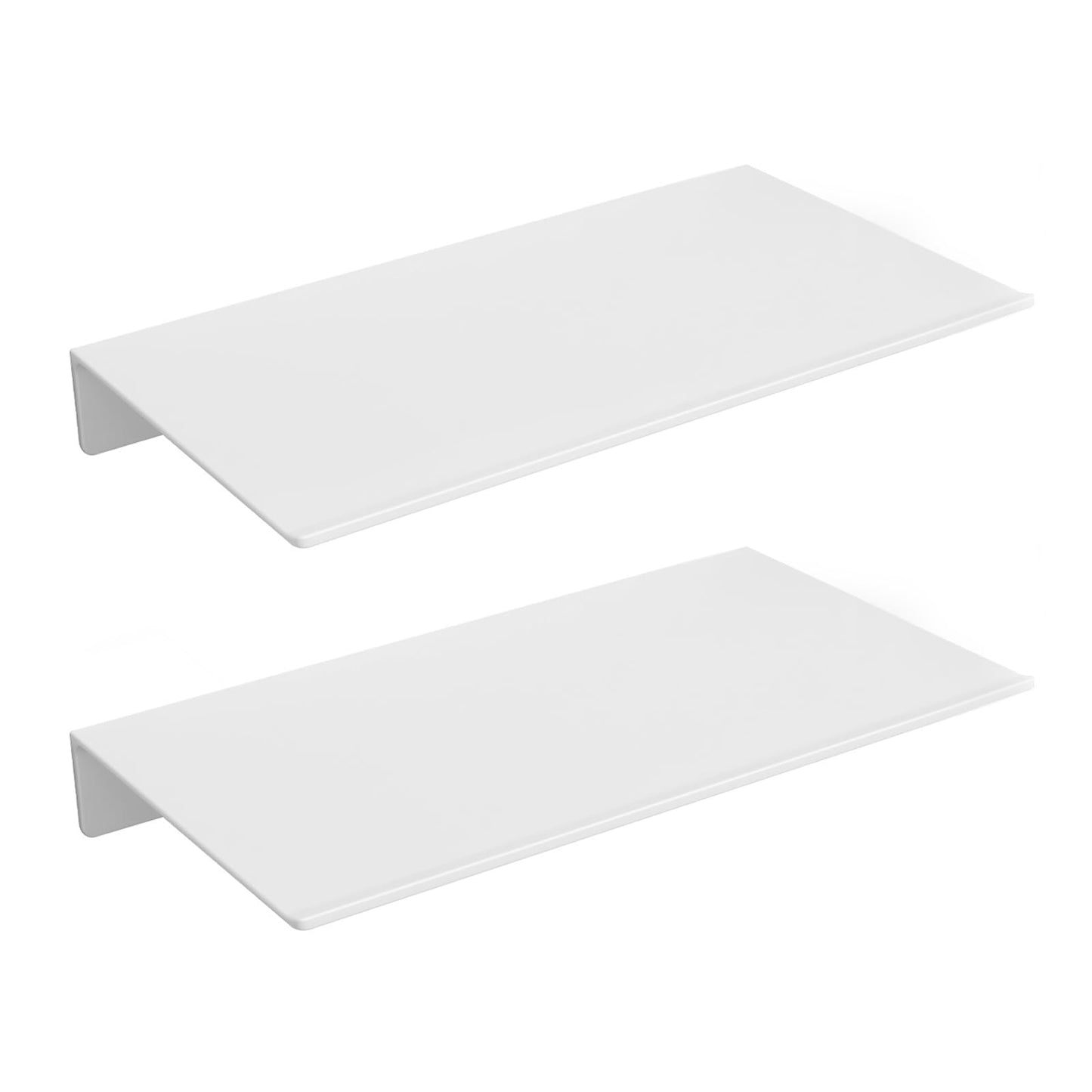 Danpoo Black Floating Shelves for Wall Storage, Metal Wall Shelves for Living Room, Bathroom, Kitchen, 12” Small Display Shelves for Collectibles(2 PCS)