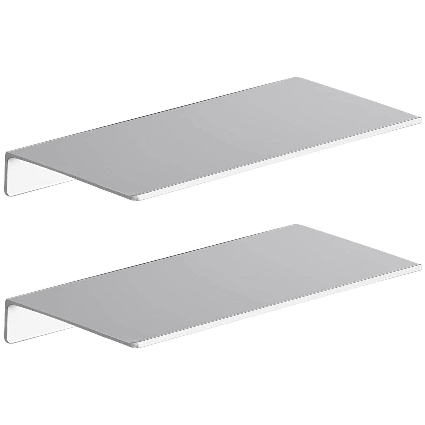Danpoo Black Floating Shelves for Wall Storage, Metal Wall Shelves for Living Room, Bathroom, Kitchen, 12” Small Display Shelves for Collectibles(2 PCS)