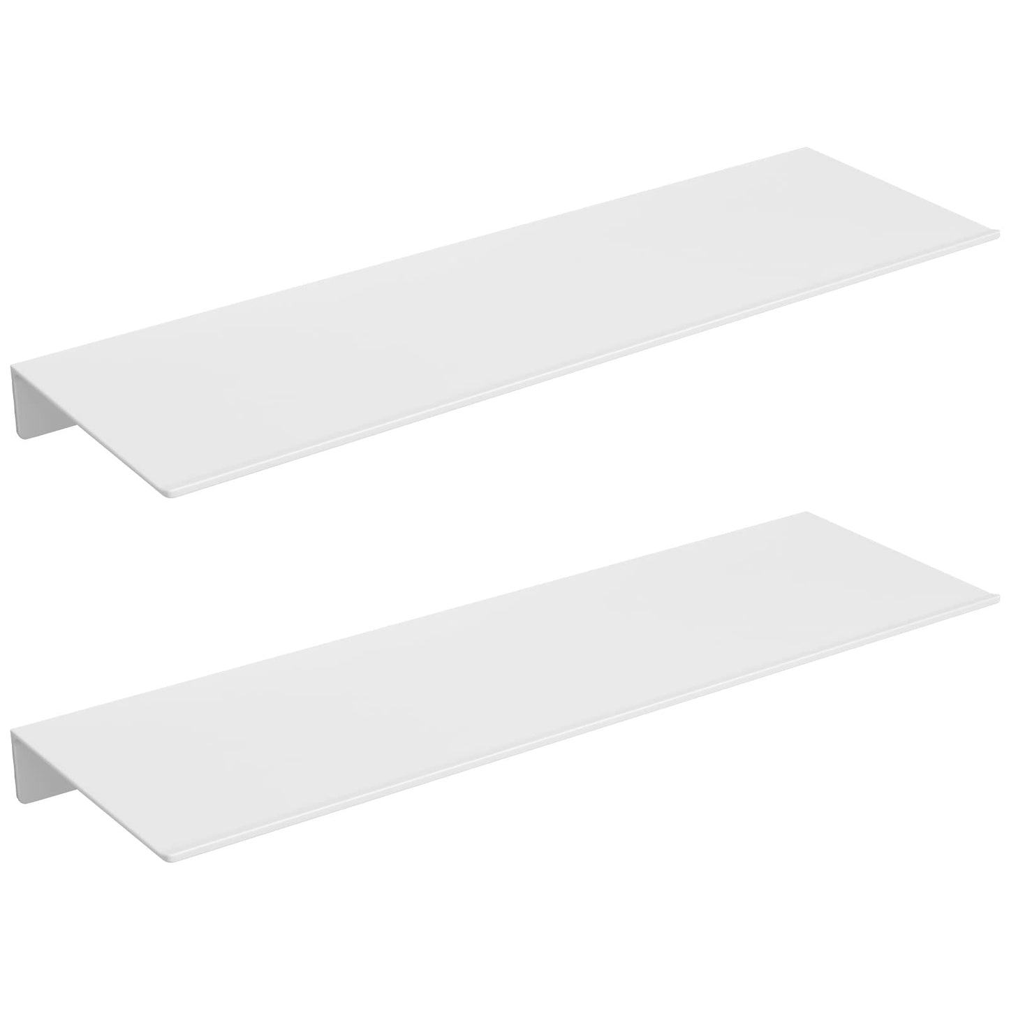 Danpoo Black Floating Shelves for Wall Storage, Metal Wall Shelves for Living Room, Bathroom, Kitchen, 12” Small Display Shelves for Collectibles(2 PCS)