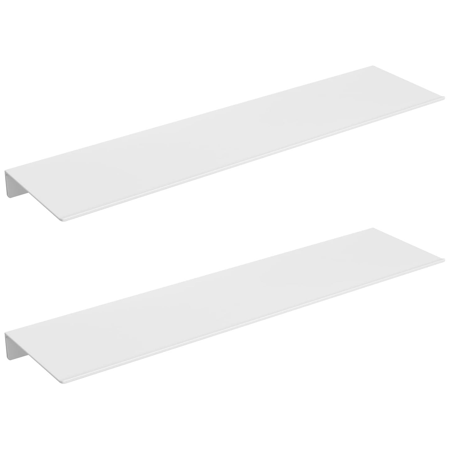 Danpoo Black Floating Shelves for Wall Storage, Metal Wall Shelves for Living Room, Bathroom, Kitchen, 12” Small Display Shelves for Collectibles(2 PCS)