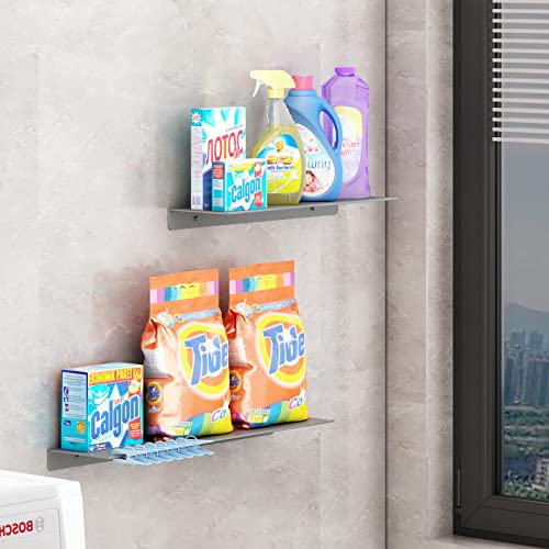 Danpoo Floating Shelf, Metal Wall Shelf for Bathroom/Living Room/Kitchen/Bedroom, Display Shelf for Collectibles