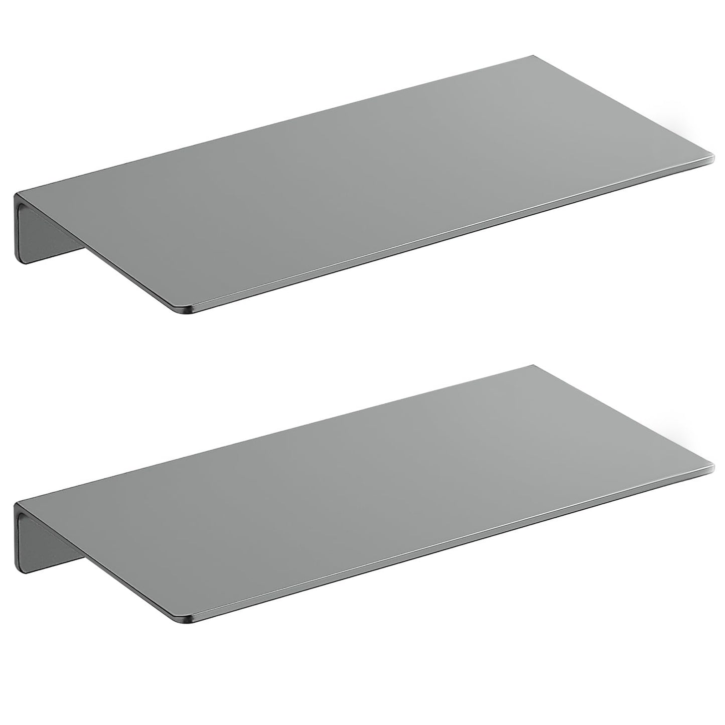 Danpoo Black Floating Shelves for Wall Storage, Metal Wall Shelves for Living Room, Bathroom, Kitchen, 12” Small Display Shelves for Collectibles(2 PCS)
