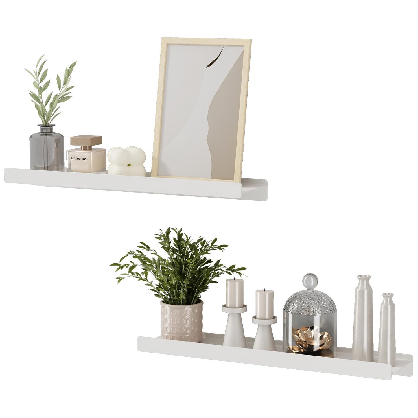 Danpoo Black Floating Shelves for Wall Metal Shelf Wall Mounted Shelves for Bathroom Wall Shelves,12 inch