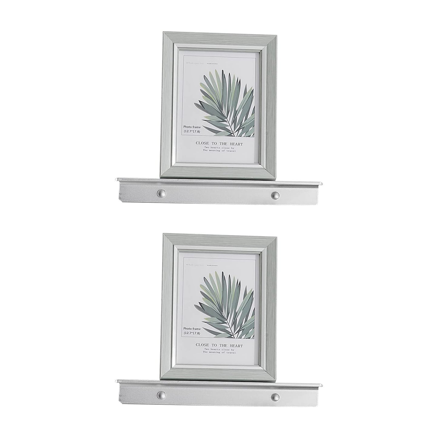 Danpoo Black Floating Shelves for Wall Storage, Metal Wall Shelves for Living Room, Bathroom, Kitchen, 12” Small Display Shelves for Collectibles(2 PCS)