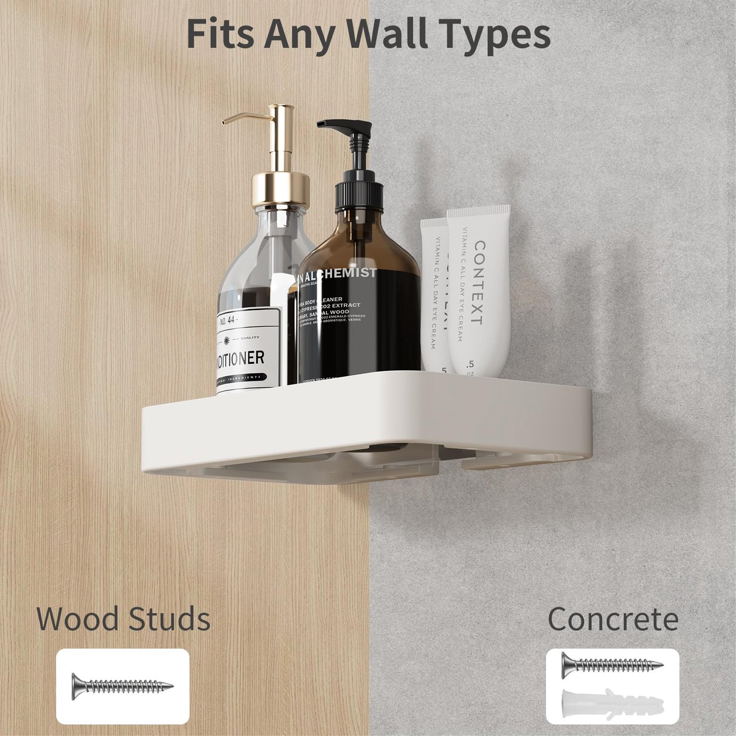 Danpoo Bathroom Wall Shelf, Floating Shelf for Bathroom Wall Storage, Glass Bathroom Shelf Organizer Wall Mounted