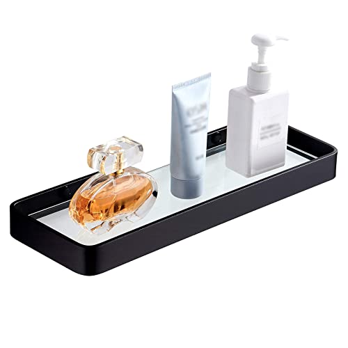 Danpoo Bathroom Wall Shelf, Floating Shelf for Bathroom Wall Storage, Glass Bathroom Shelf Organizer Wall Mounted