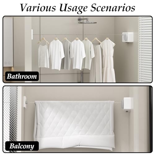 Danpoo Indoor Clothesline Retractable Laundry Line Clothes Drying Line Retractable Clothesline