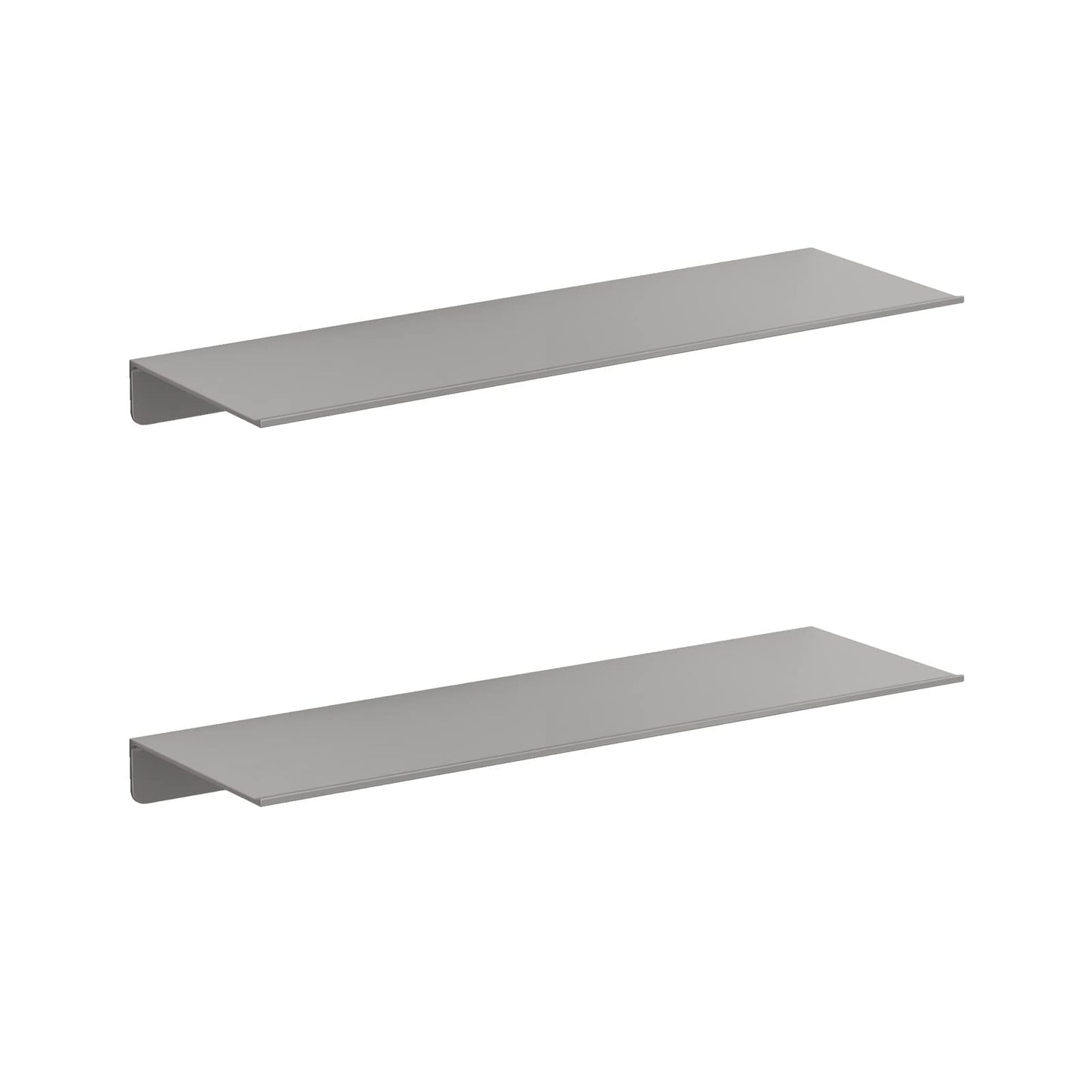 Danpoo Black Floating Shelves for Wall Storage, Metal Wall Shelves for Living Room, Bathroom, Kitchen, 12” Small Display Shelves for Collectibles(2 PCS)